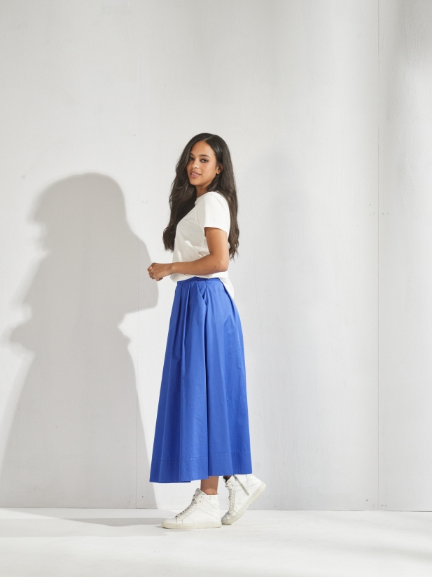 101-Tatou ess - Rozette rok bicblauw