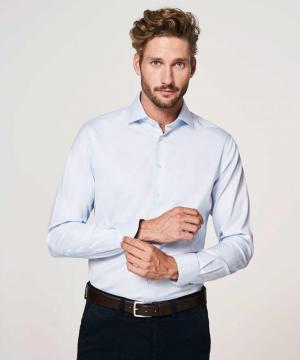 slim fit hemd BLAUW