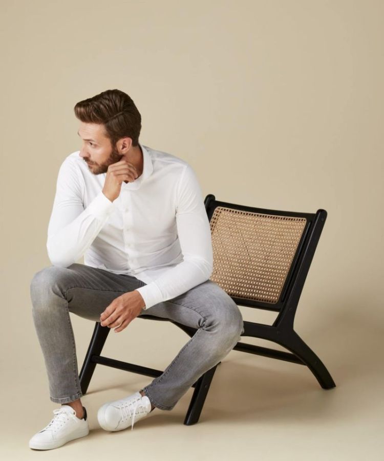 Japanese knitted shirt CUTAWAY SF SC WHITE 2 White