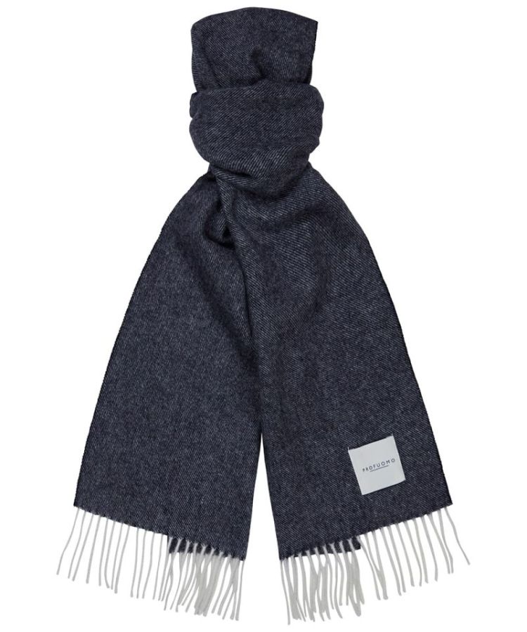 PPTS30001C SCARF LAMBSWOOL NAVY P Navy