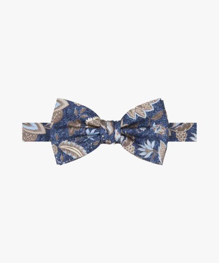 PPUV10023A BOWTIE SILK PRINT NAVY P Navy
