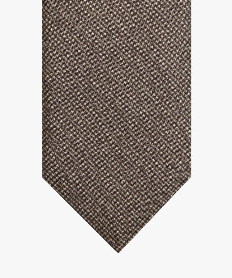 PPVA30018G TIE SILK PRINT BROWN H Brown