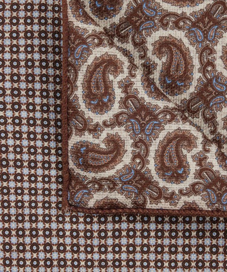 PPVN30031A PSQ SILK DOUBLE PRINT BEIGE F Beige