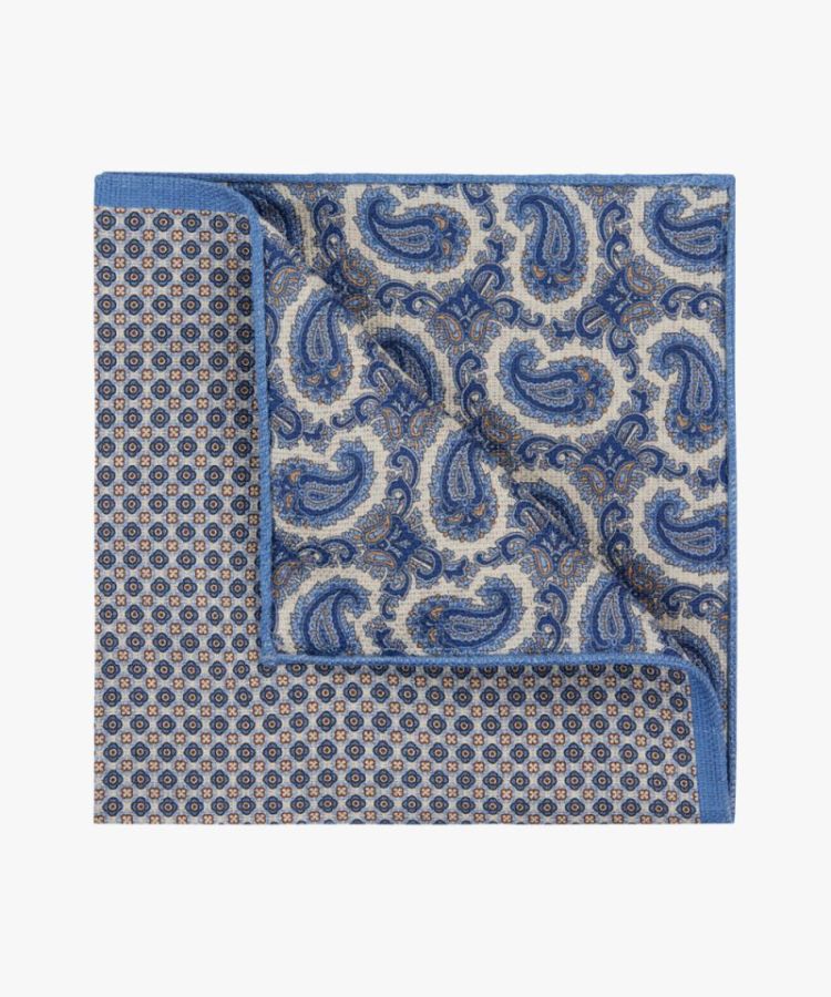 PPVN30031B PSQ SILK DOUBLE PRINT BLUE M Blue