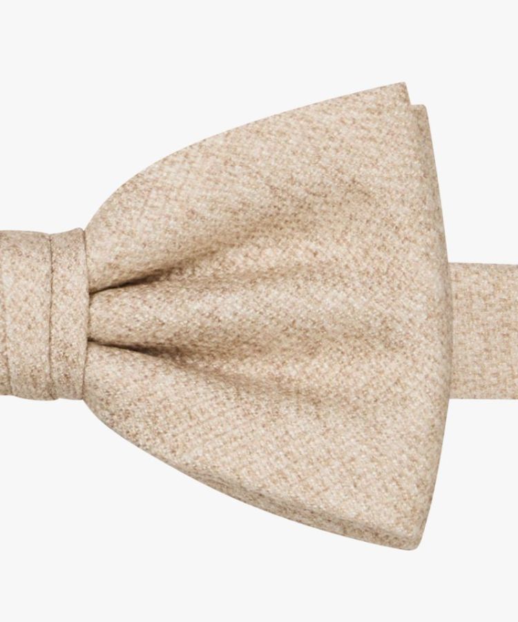 PPVV30008A BOWTIE SILK PRINT BEIGE F Beige