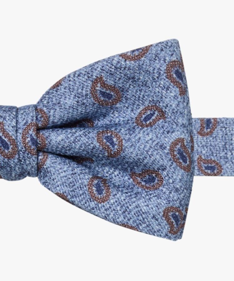 PPVV30014B BOWTIE SILK PRINT BLUE M Blue