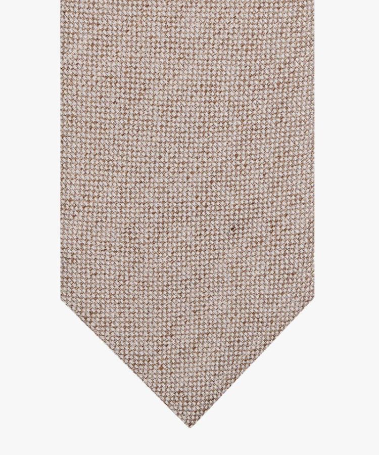PPWA10012A TIE SILK LIN WOVEN BEIGE F Beige