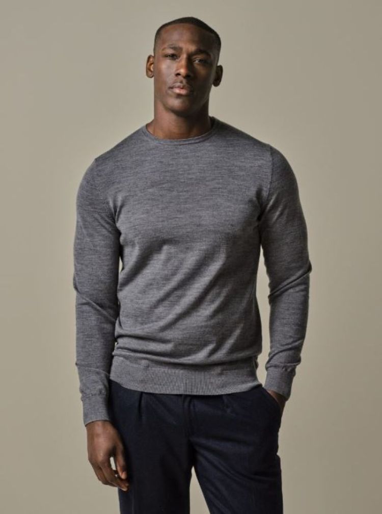 PP2J00011B PULLOVER CREW NECK GREY C Grey