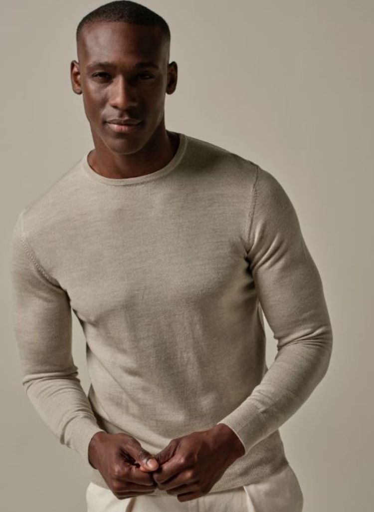 PP2J00011D PULLOVER CREW NECK BEIGE F Beige