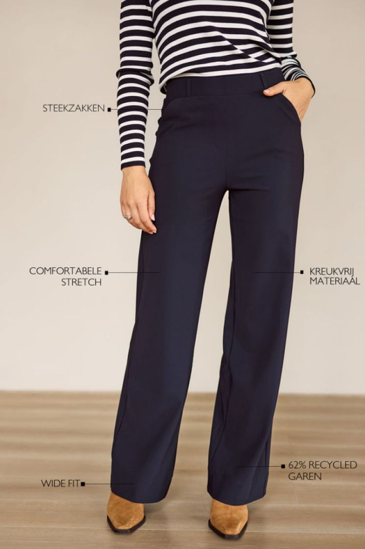 bonded trousers 6900 dark blue