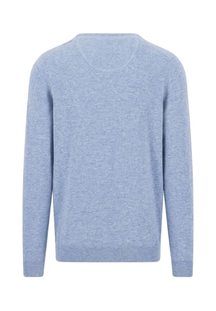 V-Neck. Merino Cashmere 660 air blue