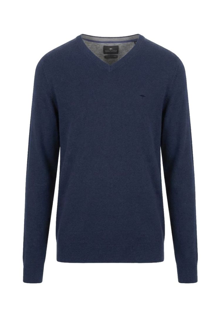 V-Neck. Merino Cashmere 661 ink blue