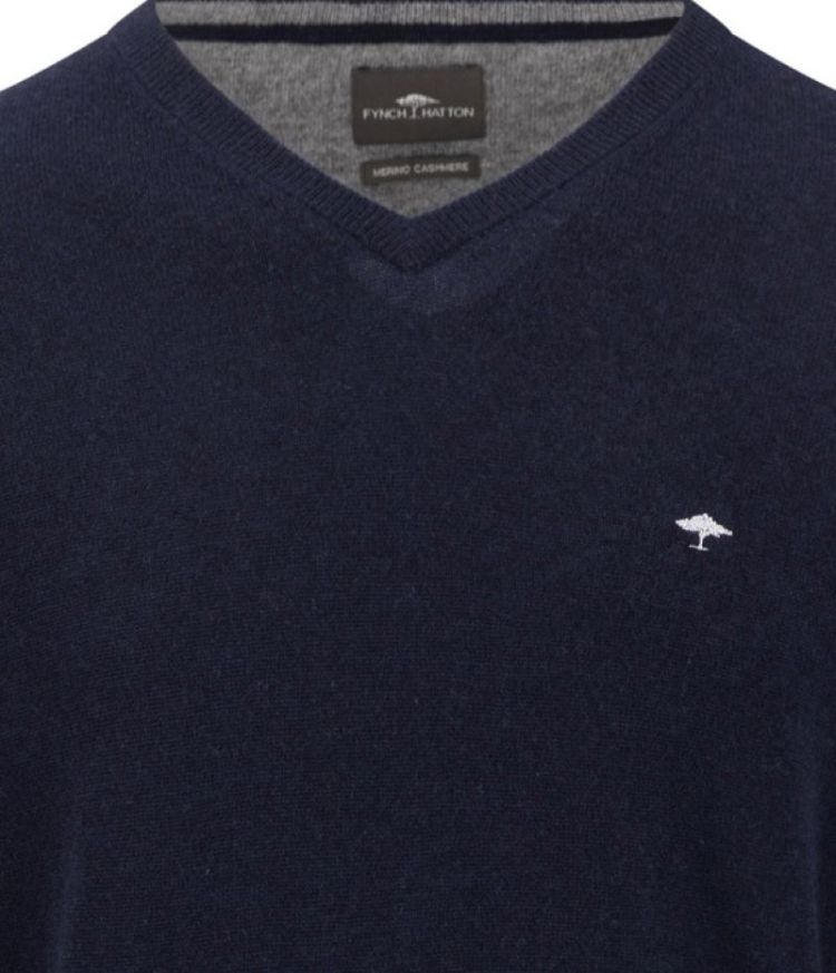 V-Neck. Merino Cashmere 690 navy