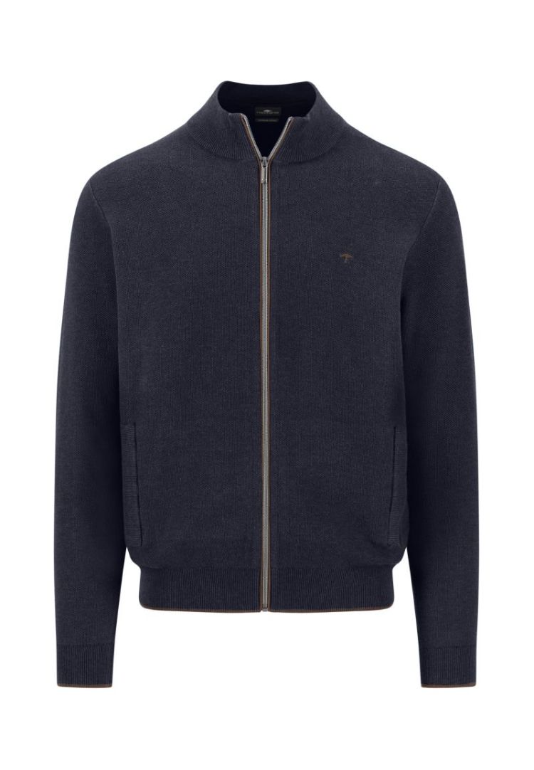 Cardigan-Zip. Structure 690 navy