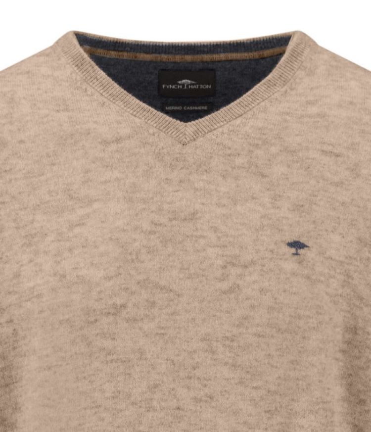 V-Neck. Merino Cashmere 864 taupe