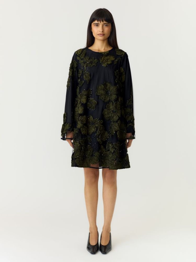 YASFLOUING LS DRESS  190939 Black