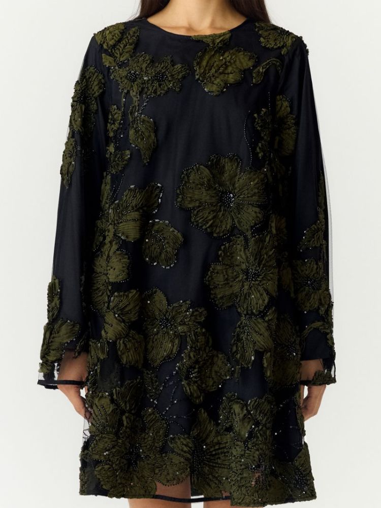 YASFLOUING LS DRESS  190939 Black