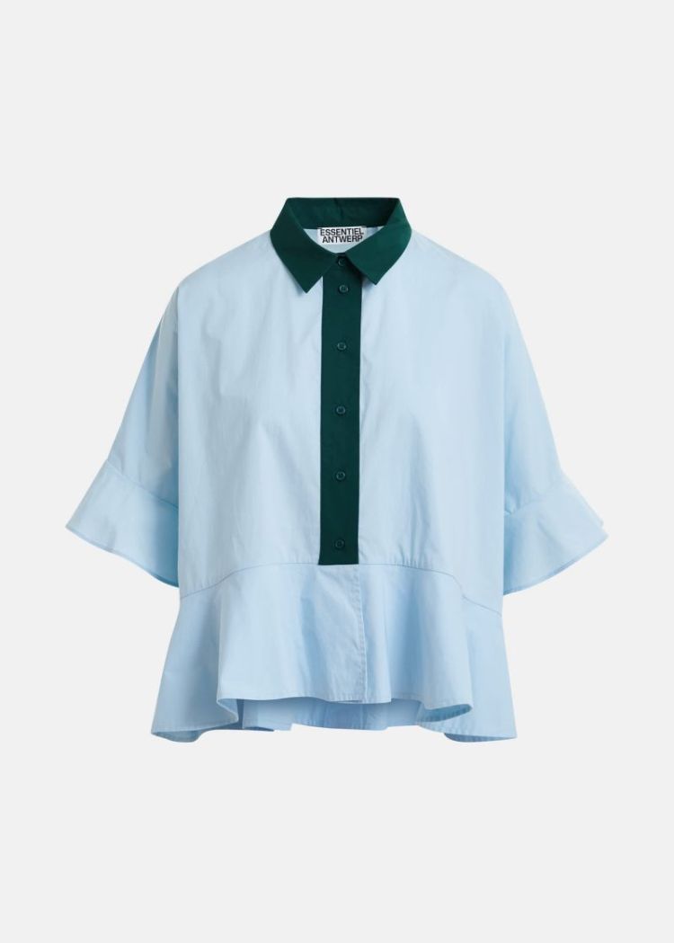 peplum ruffle shirt k2aq C2aquamari