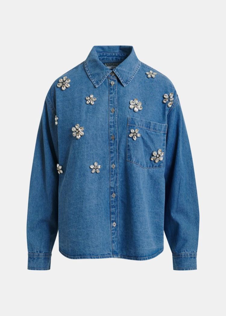 rhinestone shirt aq04 Aquamarine