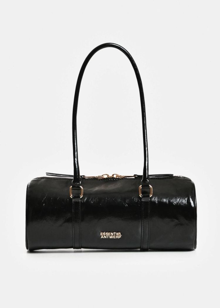 shiny tube handbag bl32 Black