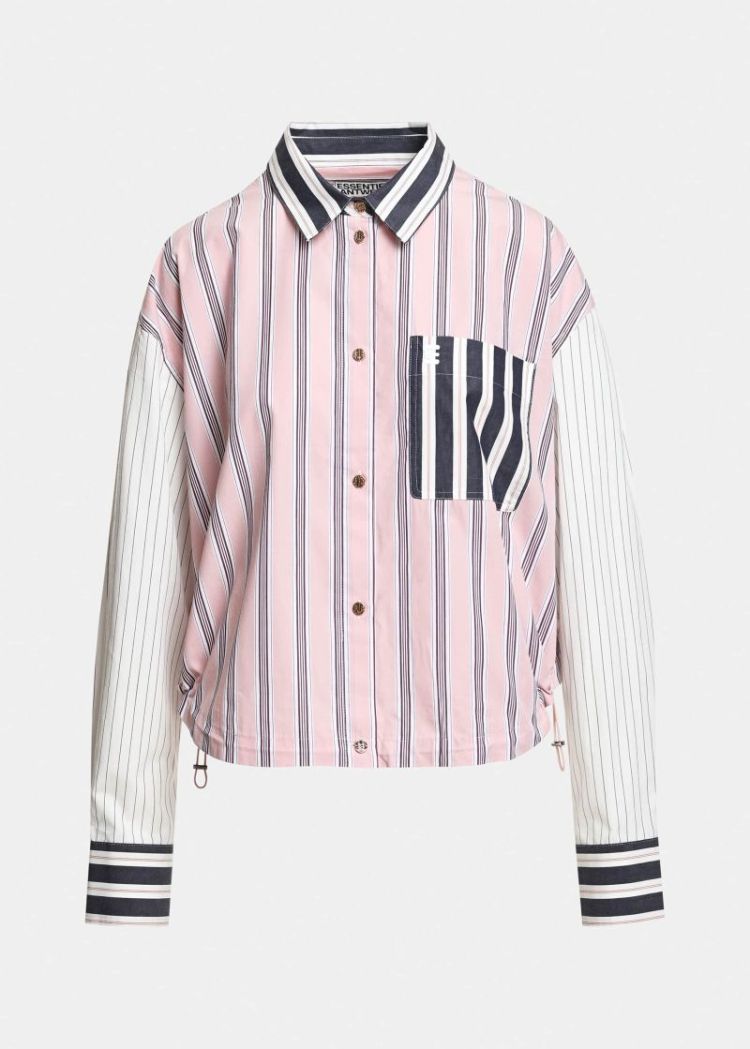 fabric mix cropped shirt k2st C2steel pu