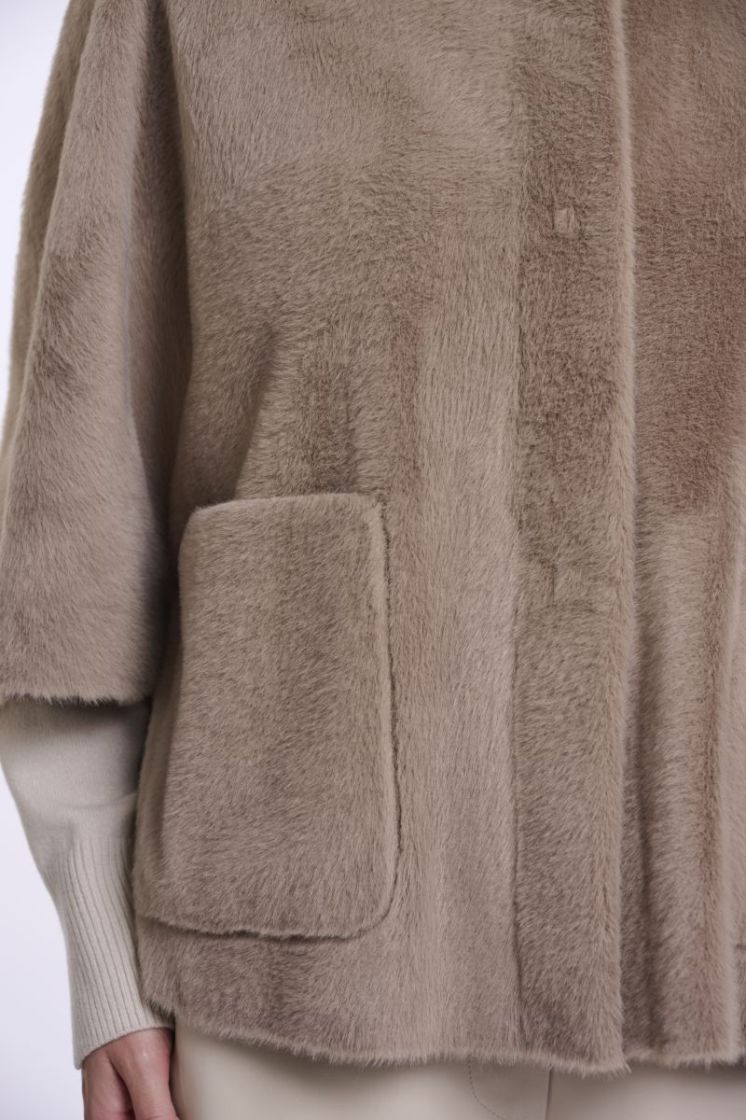 Faux fur cape Mocha latte