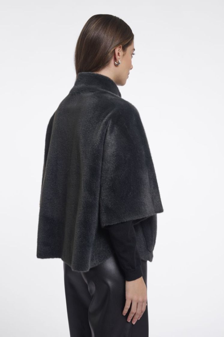 Faux fur cape Urban teal 