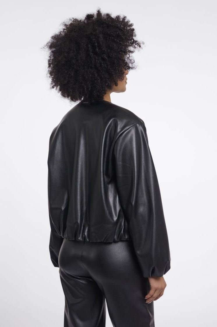 Faux leather blouson jacket Black 