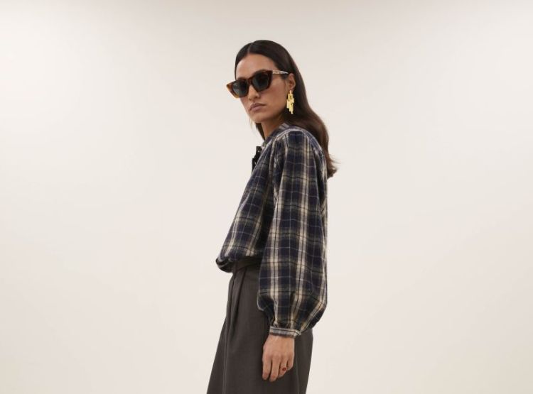 JAGGER CHECK BLOUSE 1651 jagger che