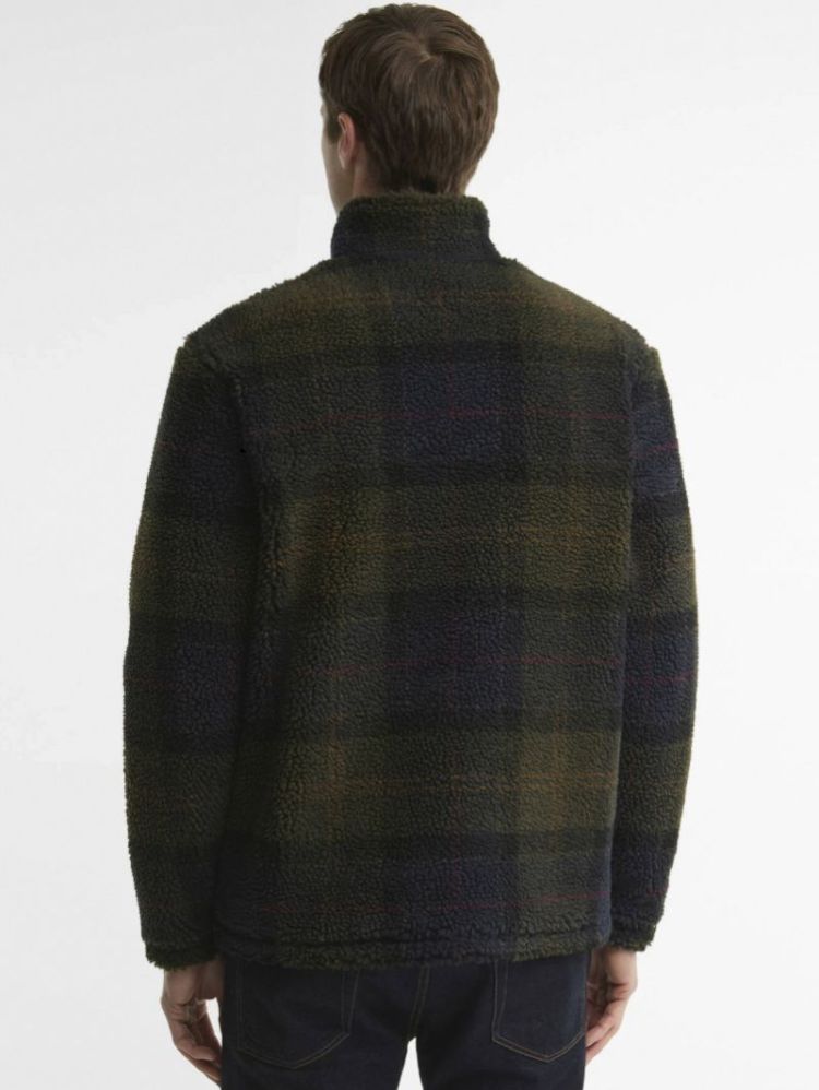 BARBOUR TARTAN FLEECE ZIP THROUGH SWEATSHIRT TN43 SHADOW CLA