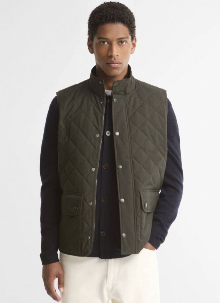 BARBOUR LUX LOWERDALE GILET SG92 DARK SAGE 