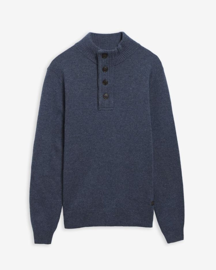 BARBOUR ESSENTIAL PATCH HALF ZIP KNITTED JUMPER SOS - IN72 DARK