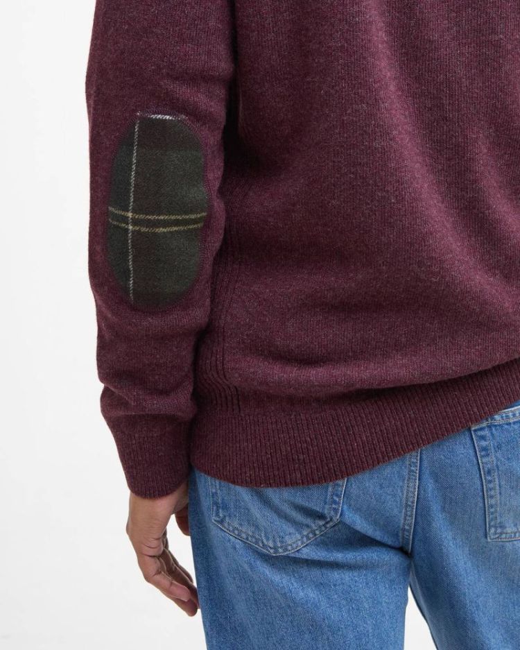 BARBOUR HOLDEN HALF ZIP KNITTED JUMPER SOS - RE77 RUBY