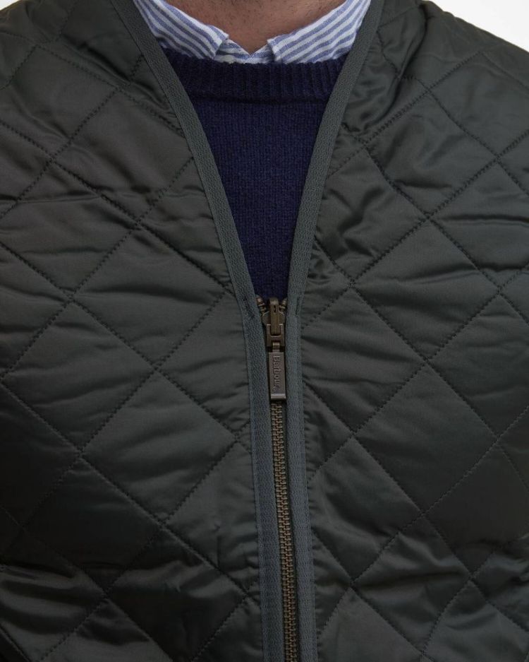 BARBOUR QUILTED WAISTCOAT-ZIP-IN LINER SOS - GN91 OLIV
