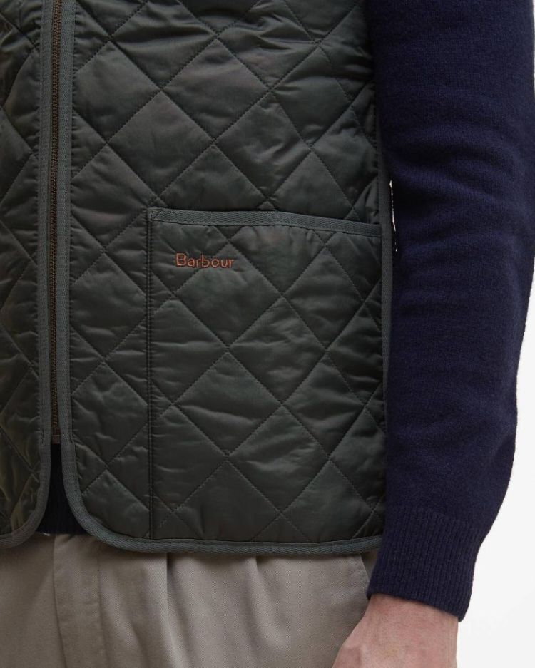 BARBOUR QUILTED WAISTCOAT-ZIP-IN LINER SOS - GN91 OLIV