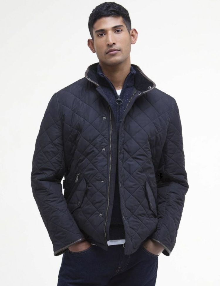BARBOUR POWELL QUILTED JACKET NOS - NY71 NAVY