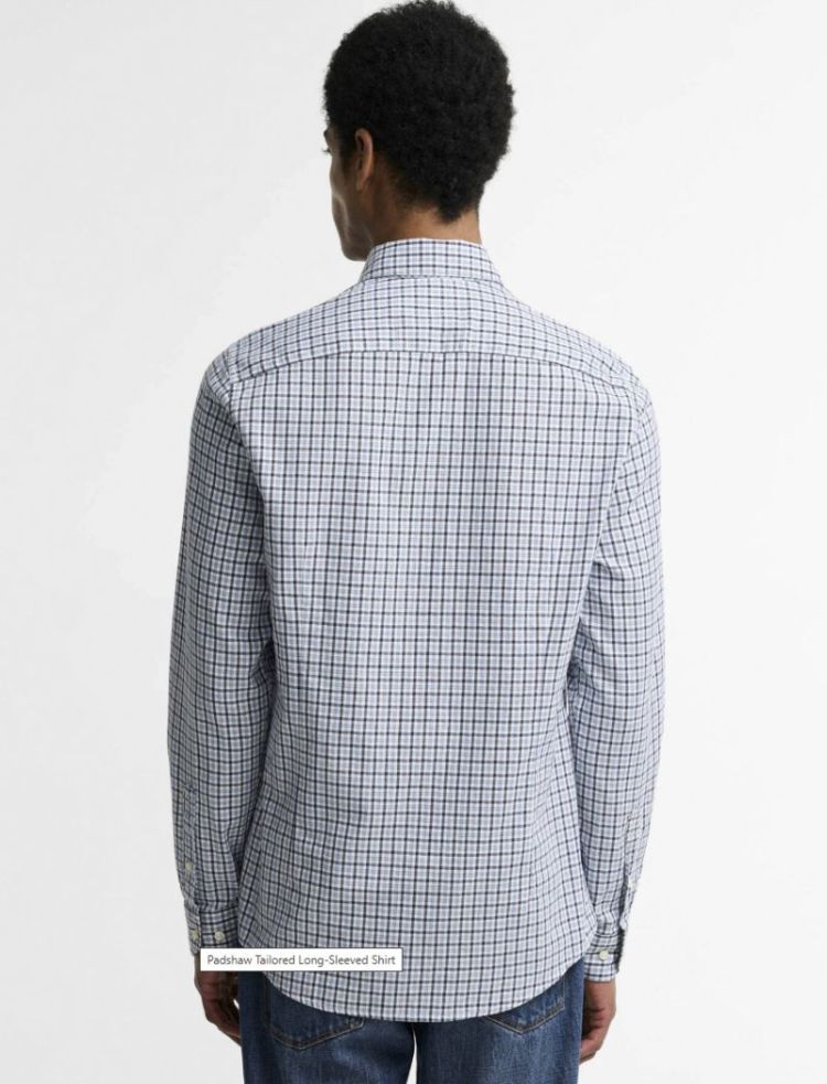 BARBOUR PADSHAW TAILORED GINGHAM SHIRT BL33 BLUE 
