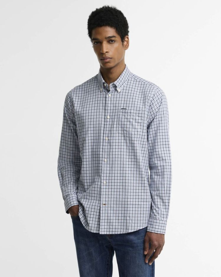 BARBOUR PADSHAW TAILORED GINGHAM SHIRT BL33 BLUE