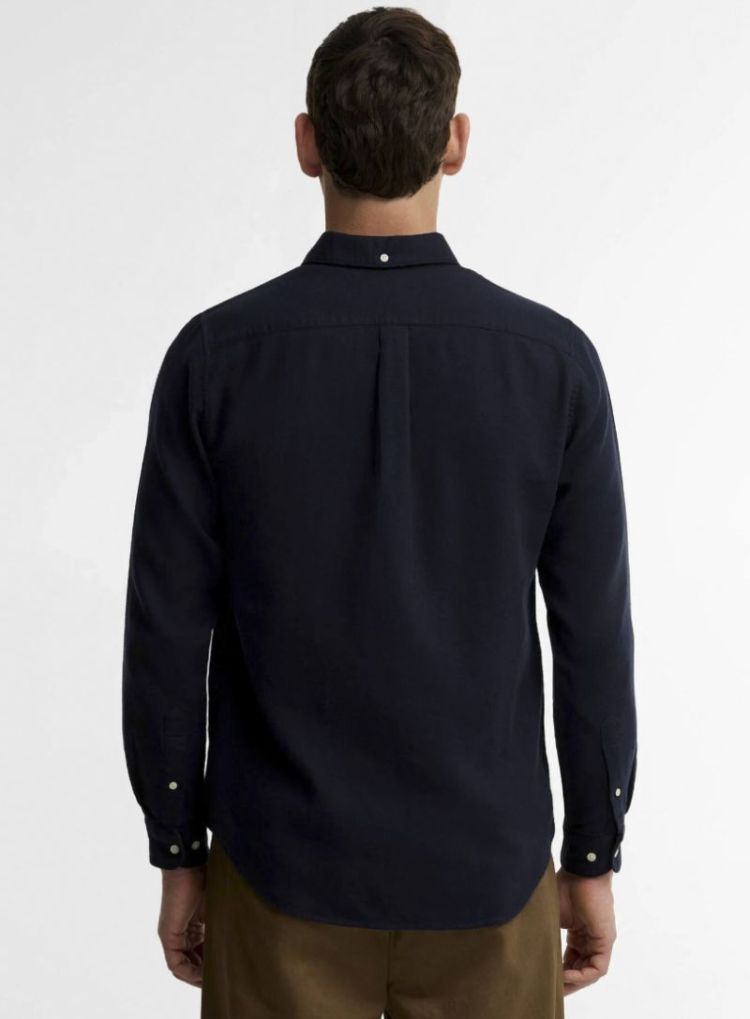 BARBOUR BUCKLEY TAILORED HERRINGBONE SHIRT NY91 NAVY 