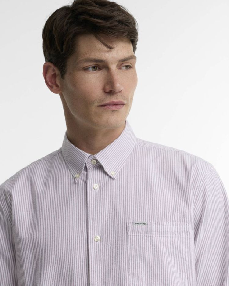 BARBOUR SHELDANE REGULAR FIT STRIPED SHIRT PI31 MAUVE 