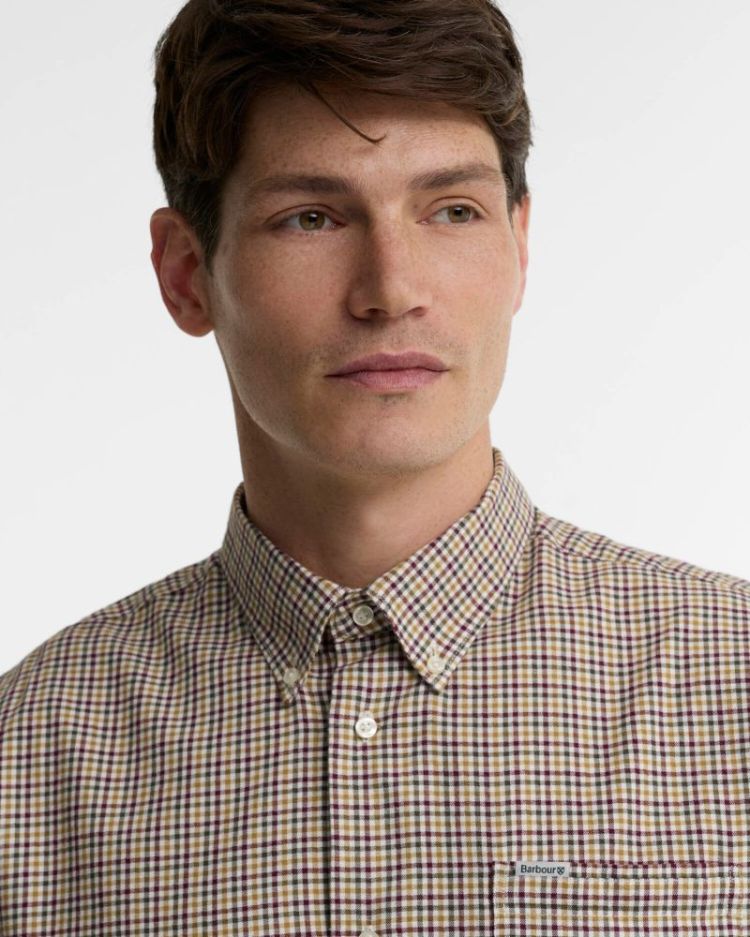 BARBOUR FARMTOWN REGULAR FIT CHECKED SHIRT RE86 DARK BORDE