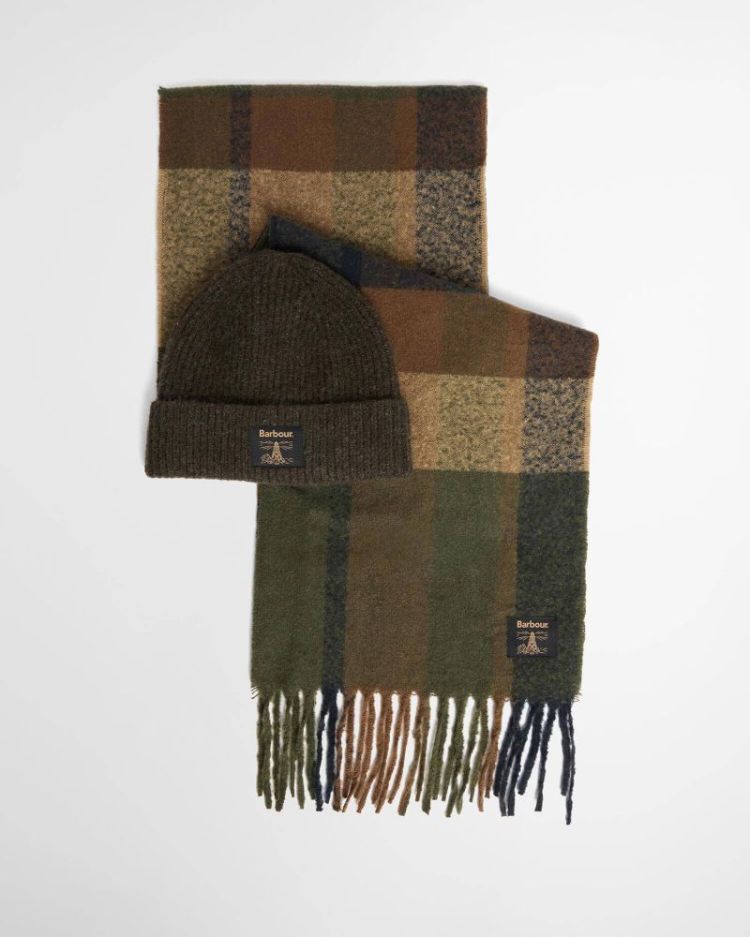 Westerdale beanie & scarf gift set OL71 OLIVE 