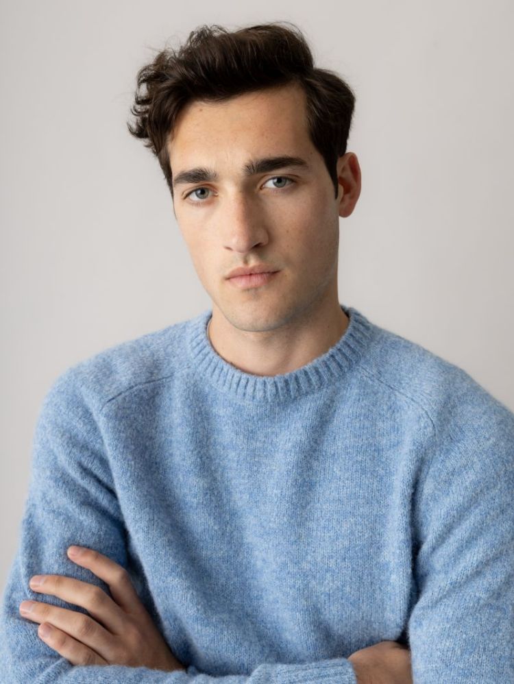 CARLOS CREW NECK KNIT 924 Light Blue 