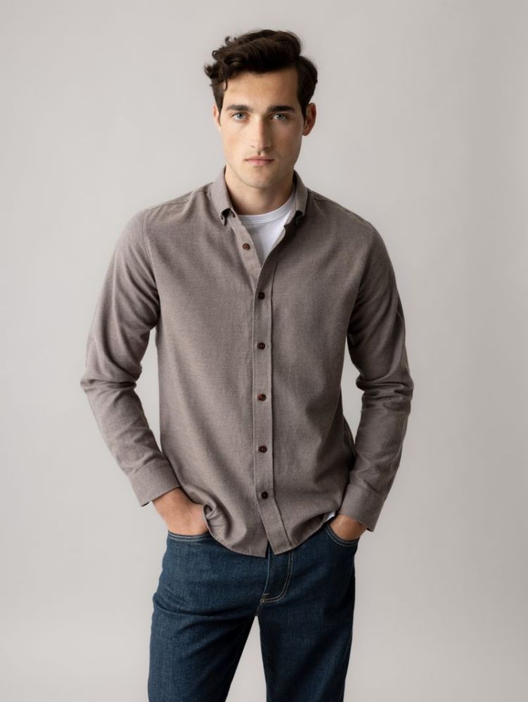 MARCO FLANNEL SHIRT 591 Chocolate B