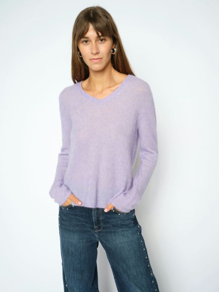 MAPE SOPHIA V-NECK KNIT 280 Violet Tuli