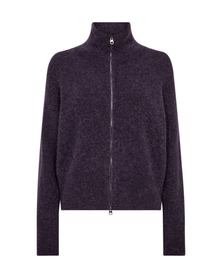 THORA KNIT ZIP CARDIGAN 292 Sweet Grape
