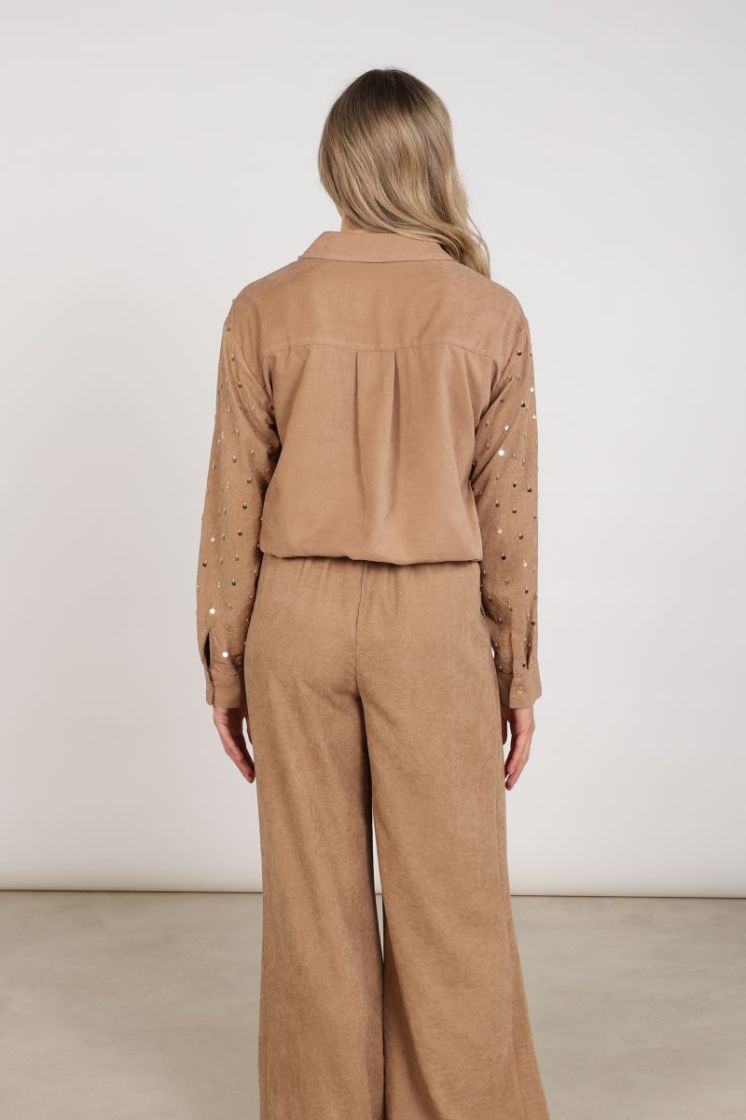 ALLY BLOUSE PAILLET BEADS 335 Toffee