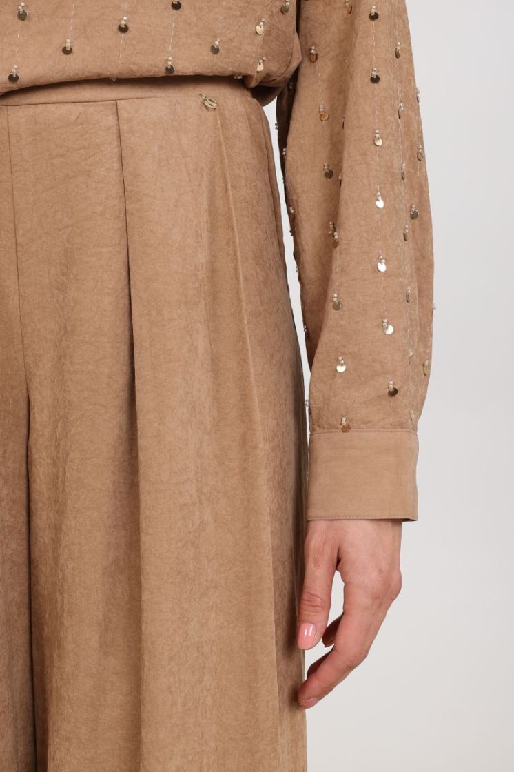 ALLY BLOUSE PAILLET BEADS 335 Toffee