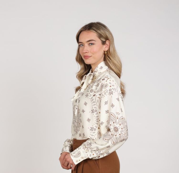 ANGIE BLOUSE TIE PAISLEY 318 Offwhite/To