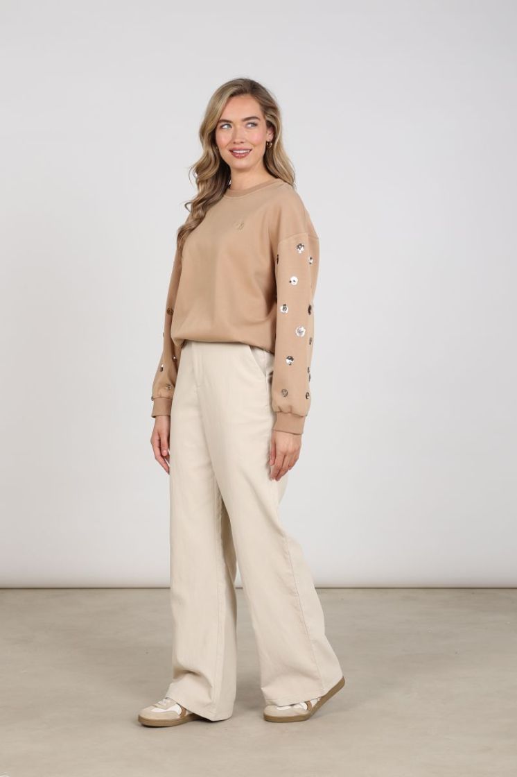 BEVERLY PANTS PU 9 Sand